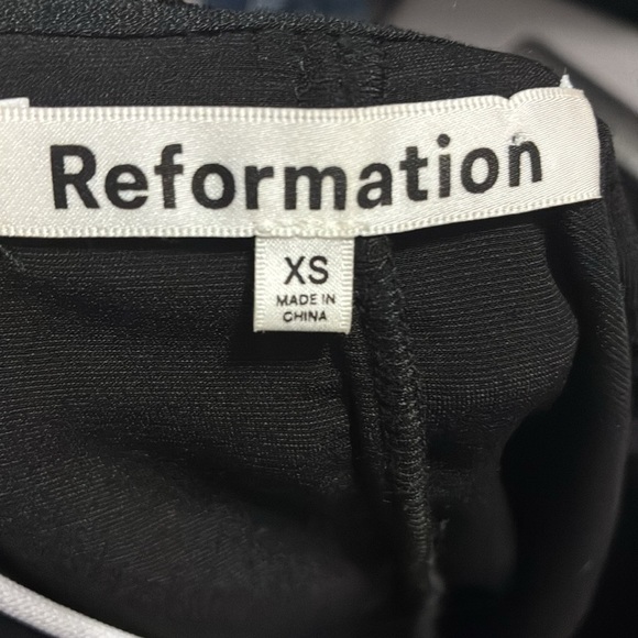 Reformation Lyra black velvet reformation dress size XS - Picture 8 of 9